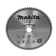 Пильный диск MAKITA универсальный для алюминия/дерева/пластика, 260x30x80T