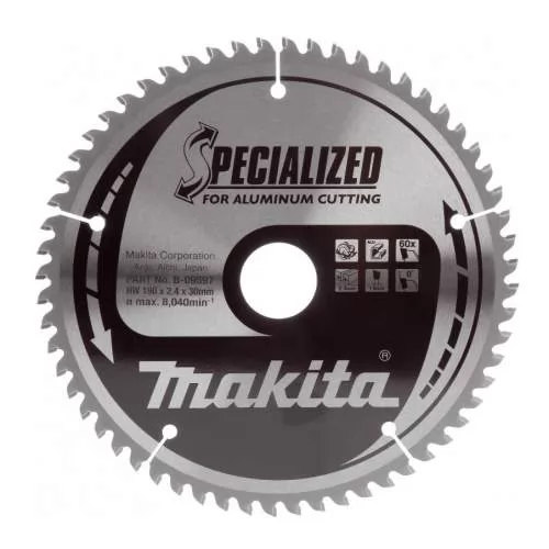 Пильный диск MAKITA 190x30/20/15.88x1.8x60T  для алюминия B-31479