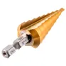 Сверло по металлу MAKITA ступенчатое HSS-TiN с прямым желобком, 4-20, 1/4"