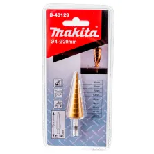 Сверло по металлу MAKITA ступенчатое HSS-TiN с прямым желобком, 4-20, 1/4"