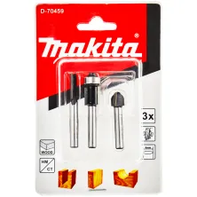 Фреза MAKITA Набор фрез 3 шт.(хвостовик 6 мм) D-70459