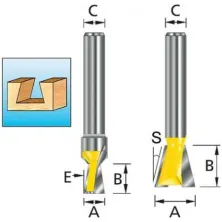 Фреза MAKITA ласточкин хвост 6,35х7,94х8х32х2Т D-10877