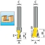 Фреза MAKITA ласточкин хвост 6,35х7,94х8х32х2Т D-10877
