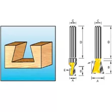 Фреза MAKITA ласточкин хвост 9,5х9,5х8х32х2Т