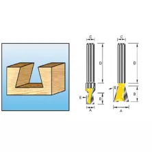 Фреза MAKITA ласточкин хвост 25,4х22,2х12х38х2Т