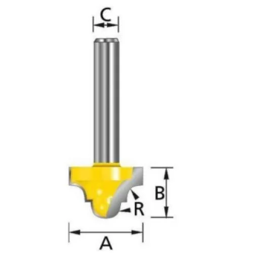 Фреза MAKITA пазовая 25,4х15,9х12х38