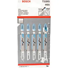 Пилка лобзиковая BOSCH 5 ЛОБЗИКОВЫХ ПИЛОК T 118 G, HSS