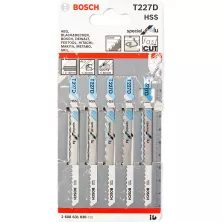 Пилка лобзиковая BOSCH 5 ЛОБЗИКОВЫХ ПИЛОК T 227 D, HSS