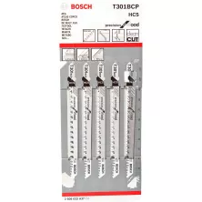 Пилка лобзиковая BOSCH 5 ЛОБЗИКОВЫХ ПИЛОК T 301 BCP, HCS