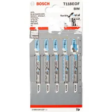 Пилка лобзиковая BOSCH 5 ЛОБЗИКОВЫХ ПИЛОК Т 118 EOF, BIM
