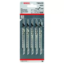 Пилка лобзиковая BOSCH 5 ЛОБЗИКОВЫХ ПИЛОК T 301 CD, HCS