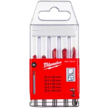 Сверло по керамике и стеклу Milwaukee Набор сверл по и плитке 5 шт GENII (1x4x50, 1x5x50, 2x6x60, 1x8x60)