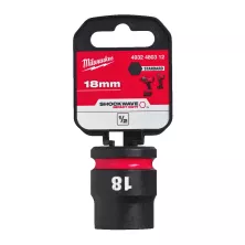 Головка торцевая Milwaukee SHOCKWAVE™ 1/2", 18 мм (замена для 4932478043)