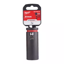 Головка торцевая Milwaukee SHOCKWAVE™ 1/2", 21 мм, удлиненная (замена для 4932352856)