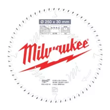 Milwaukee Пильный диск для торцовочной пилы по дереву 250x30x2,8x60 скошенные зубья