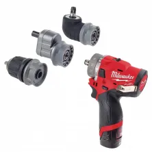 Дрель-шуруповерт угловой аккумуляторный Milwaukee M12 FPDX-0 FUEL со сменными насадками