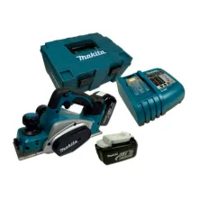 MAKITA DKP180RFE Рубанок аккум. LXT 18В, точн. 0,1мм, макс. глуб. 2мм, ширина 82мм (2х3.0Ач, з/у), , шт