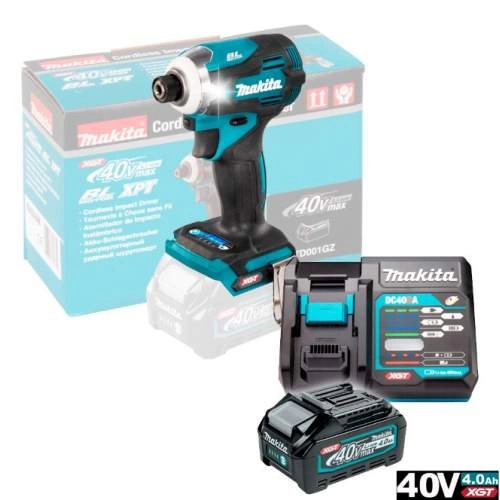 Дрель-шуруповерт ударный аккумуляторный MAKITA TD 001 GZ + АКЦИЯ (1*4,0 Ah, carton)