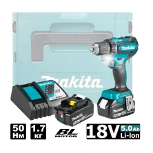 Дрель-шуруповерт аккумуляторный MAKITA DDF 485 RTJ (2x5.0 Ah, DC 18 RC)