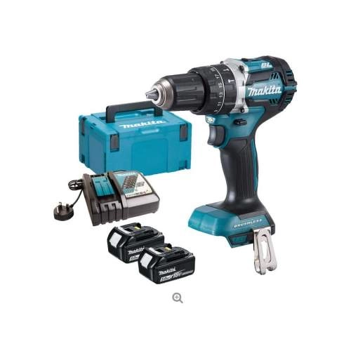 Дрель-шуруповерт ударный аккумуляторный MAKITA DHP 484 RTJ (2*5.0 Ah, case)