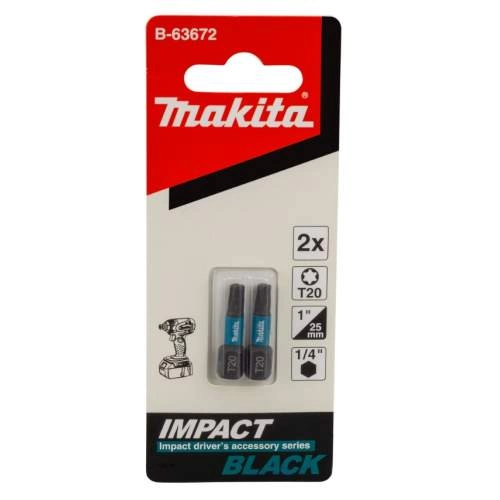 Бита MAKITA Impact Black T20, 25 мм, C-form, 2 шт.