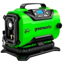 Компрессор автомобильный Greenworks аккумуляторный ACG301 24V/12V (от сети автомобиля), без АКБ и ЗУ