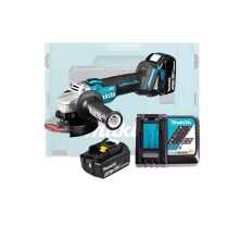 Углошлифмашина 125мм MAKITA DGA 504 RTJ (2*5.0 Ah, DC 18 RC)