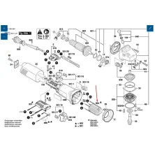 Запасная часть BOSCH Статор болгарки (УШМ) Bosch GWS 14-125 CIE (3601H25000) 1607000397