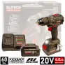 Дрель-шуруповерт аккумуляторный ELITECH HD CD 20SL2 (2*4.0 Ah, case) -E2201.040.02