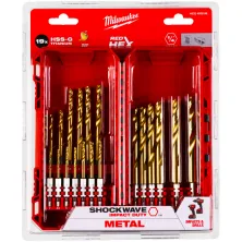 Сверло по металлу Milwaukee набор RedHEX HSS-G TiN 2-10мм 19шт