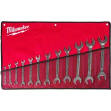Milwaukee Набор рожковых ключей Milwaukee 4932492714 12шт(двусторонние, размеры: 6х7мм, 8х9мм, 10х11мм, 12х13мм, 14х15мм, 16х17мм, 18х19мм, 20х22мм, 21х23мм, 25