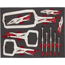 Milwaukee Набор зажимов губцевых Milwaukee Torque lock 11шт (4932493251) (закаленные губки, хромированный инструмент, конструкция рычага разблокировки: традицио