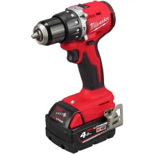 Дрель-шуруповерт аккумуляторный Milwaukee Milwaukee M18 BLPDRC-402C (4933492824) (бесщёточный двигатель, кол-во скоростей 2: 0-550/0-1700 об/мин, функция удара, крутящий момен