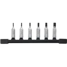 Milwaukee Насадки торцевые Milwaukee 1/4" Hex 6 шт (4932480566) (шестигранные, метрические, размер: 2мм, 2,5мм, 3мм, 4мм, 5мм, 6мм, направляющая для хранения)