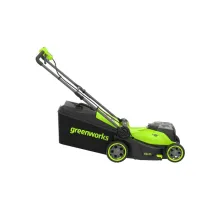 Газонокосилка аккумуляторная Greenworks GD24X2LM411 (24V, 2*4 Ач, ЗУ, carton)