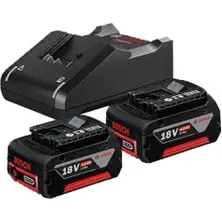 Аккумуляторы и зарядные устройства BOSCH Аккумулятор "StarterSet" GBA 18V 2*4.0 Ah Professional (2 шт) + зарядное GAL 1880 CV, 1.600.A01.9S1