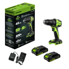 Дрель-шуруповерт аккумуляторный Greenworks DD345 (24V, 2*2.0 Ah, carton)