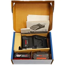 Аккумуляторы и зарядные устройства BOSCH GBA 18V 2.0 Ah (1 шт) / GBA 18V 4.0 Ah (1 шт) + GAL 18V-40 BOSCH (1600A01ZS9)