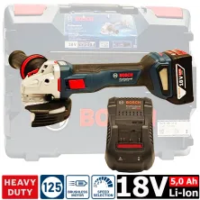 Углошлифмашина 125мм BOSCH GWS 18V-11 S (1*5,0 Ah, L-Boxx)