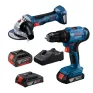 Набор аккумуляторных инструментов BOSCH GSB 183-LI + GWS 18V-8 (1*2,0 Ah, 1*5,0 Ah, case)