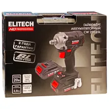Гайковерт ELITECH HD CW 2004SL (2*2.0Ah, case) -E2201.056.01