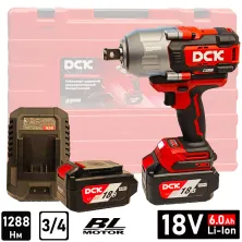 Гайковерт DCK KDPB1288 (2*6.0 Ah, case)