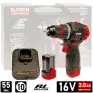 Дрель-шуруповерт аккумуляторный ELITECH HD CD 16L2 (2*2.0 Ah, case) -E2201.039.01