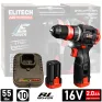 Дрель-шуруповерт аккумуляторный ELITECH HD CD 16UL2 (2*2.0 Ah, case) -E2201.078.01