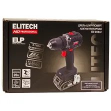 Дрель-шуруповерт аккумуляторный ELITECH HD CD 20SL2 (solo, carton) -E2201.040.00