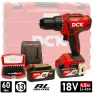 Дрель-шуруповерт аккумуляторный DCK KDJZ04-13 (2*4.0 Ah, case)