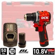 Дрель-шуруповерт аккумуляторный DCK KDJZ1250 (2*2.0 Ah, case)