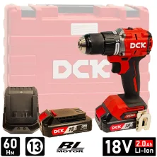 Дрель-шуруповерт ударный аккумуляторный DCK KDJZ2060i (2*2.0 Ah, case)