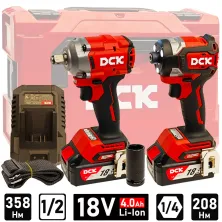 Набор инструмента DCK KDPB358 / KDPL208 (2*4.0 Ah, K-Box)