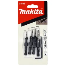 MAKITA Набор сверл по дереву с зенкерами (2.4/ 2.8/ 3.2/ 3.6 мм, 4 шт) MAKITA D-73455